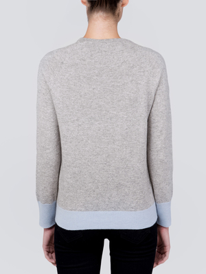 Turtleneck Slimfit Sweater_CB_Light Grey/Baby Blue Turtleneck Slimfit Sweater_CB_Light Grey/Baby Blue