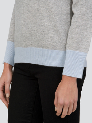 Turtleneck Slimfit Sweater_CB_Light Grey/Baby Blue Turtleneck Slimfit Sweater_CB_Light Grey/Baby Blue