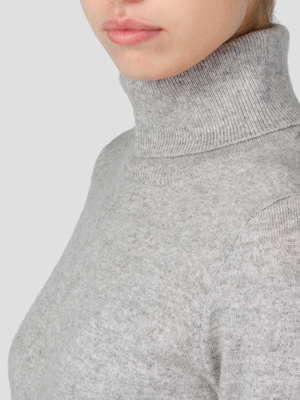 Turtleneck Slimfit Sweater_CB_LightGrey/Coral Pink Turtleneck Slimfit Sweater_CB_LightGrey/Coral Pink