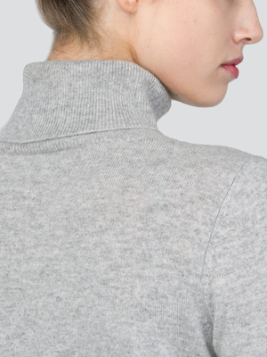 Turtleneck Slimfit Sweater_CB_LightGrey/Coral Pink Turtleneck Slimfit Sweater_CB_LightGrey/Coral Pink