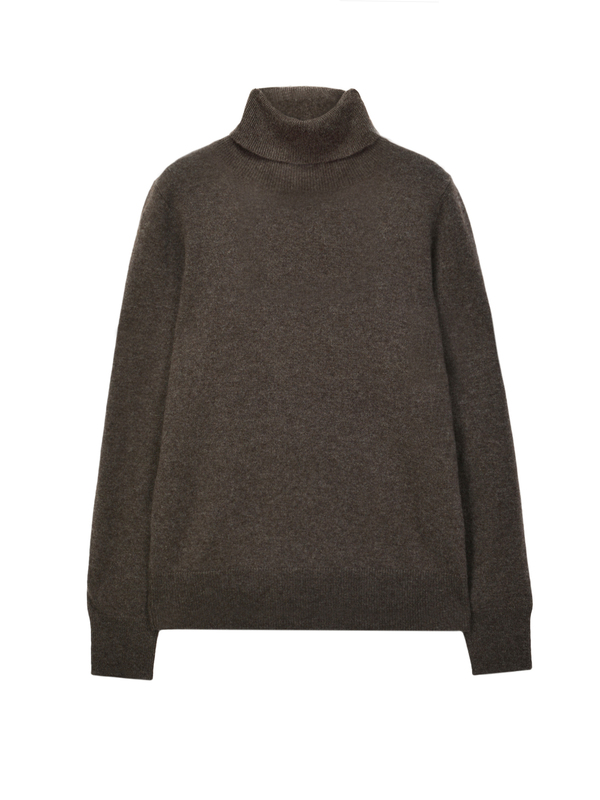 Turtleneck Slimfit Sweater_Cocoa Brown Turtleneck Slimfit Sweater_Cocoa Brown
