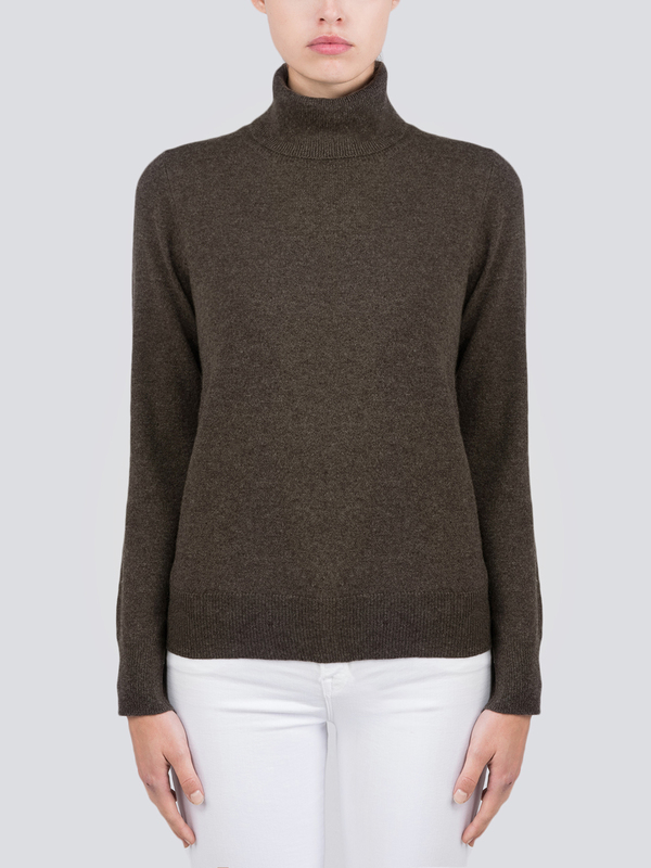 Turtleneck Slimfit Sweater_Cocoa Brown Turtleneck Slimfit Sweater_Cocoa Brown