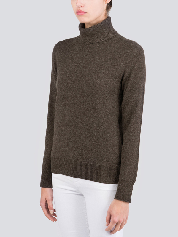 Turtleneck Slimfit Sweater_Cocoa Brown Turtleneck Slimfit Sweater_Cocoa Brown