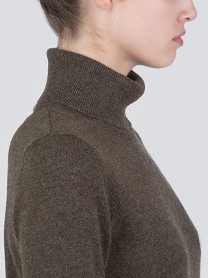 Turtleneck Slimfit Sweater_Cocoa Brown Turtleneck Slimfit Sweater_Cocoa Brown