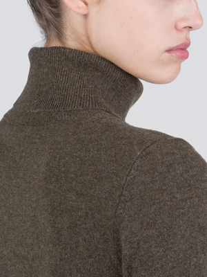 Turtleneck Slimfit Sweater_Cocoa Brown Turtleneck Slimfit Sweater_Cocoa Brown