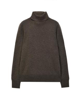 Turtleneck Slimfit Sweater_Cocoa Brown Turtleneck Slimfit Sweater_Cocoa Brown