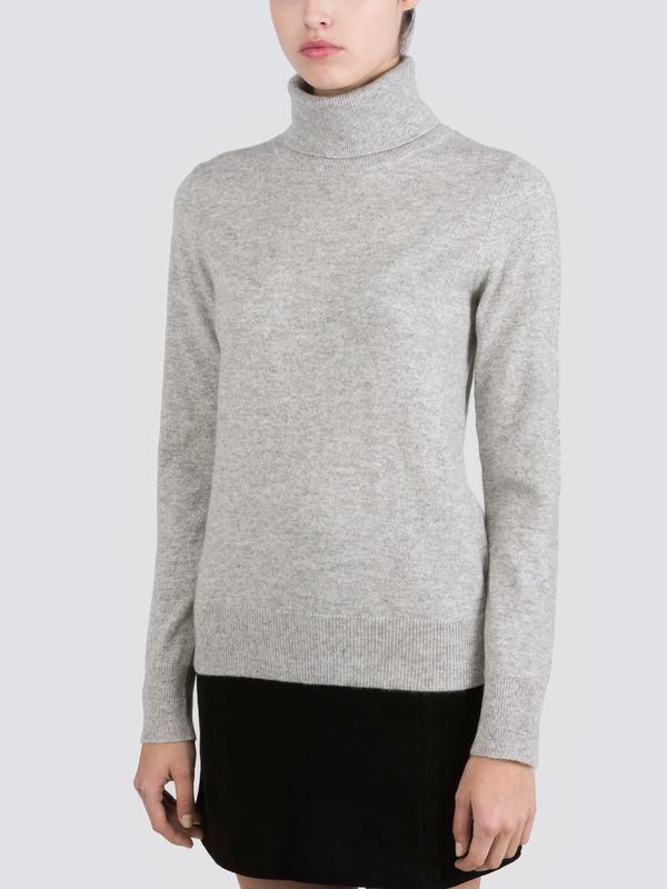 Turtleneck Slimfit Sweater_Light Grey Turtleneck Slimfit Sweater_Light Grey