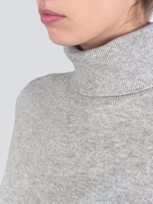 Turtleneck Slimfit Sweater_Light Grey Turtleneck Slimfit Sweater_Light Grey