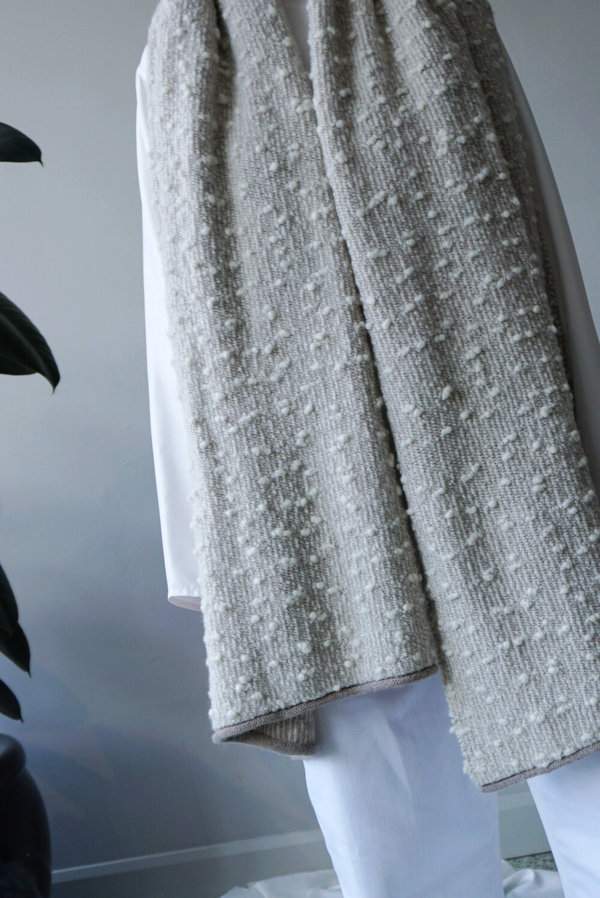 LAUREN MANOOGIAN ORU SCARF - WHITE COMBO LAUREN MANOOGIAN ORU SCARF - WHITE COMBO
