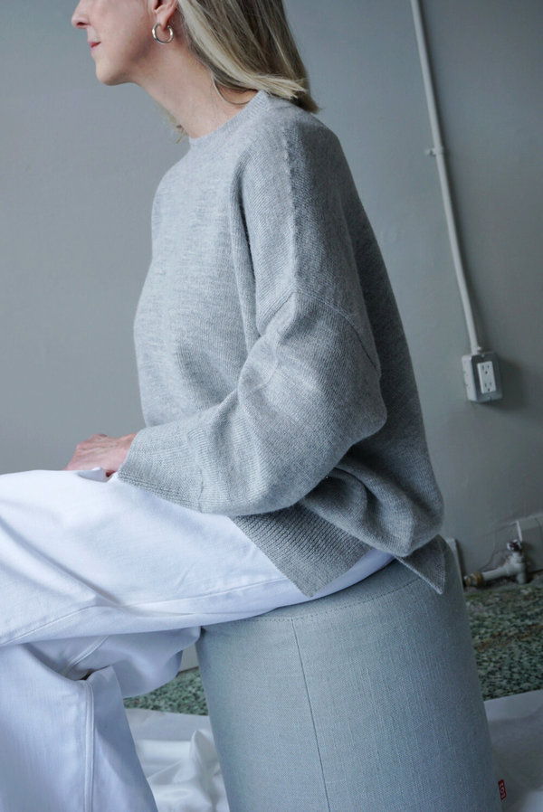 LAUREN MANOOGIAN WIDE CREWNECK sweater - light grey LAUREN MANOOGIAN WIDE CREWNECK sweater - light grey