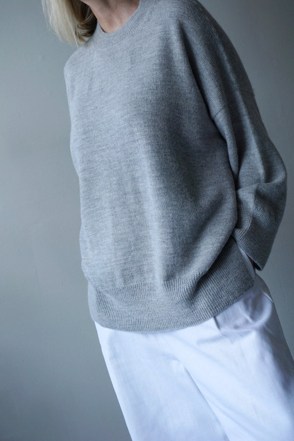 LAUREN MANOOGIAN WIDE CREWNECK sweater - light grey LAUREN MANOOGIAN WIDE CREWNECK sweater - light grey