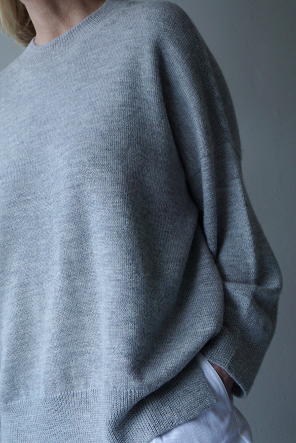 LAUREN MANOOGIAN WIDE CREWNECK sweater - light grey LAUREN MANOOGIAN WIDE CREWNECK sweater - light grey