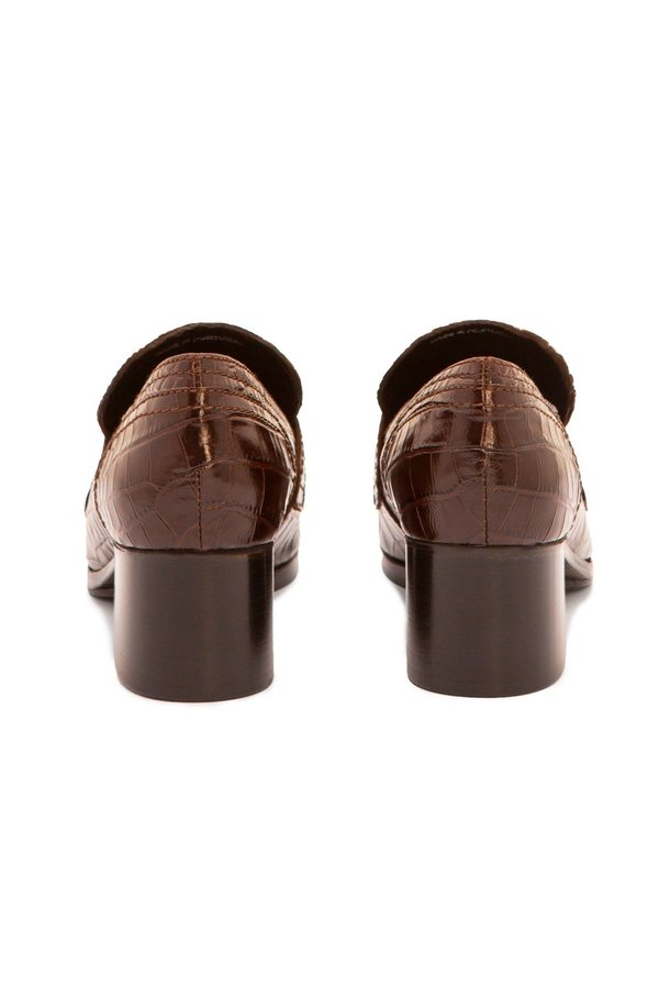 Nicole Saldana sage embossed calf loafers - chestnut Nicole Saldana sage embossed calf loafers - chestnut