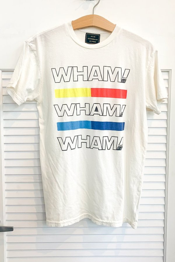 Unisex RETROBRAND BLACK LABEL WHAM Tee - White Unisex RETROBRAND BLACK LABEL WHAM Tee - White