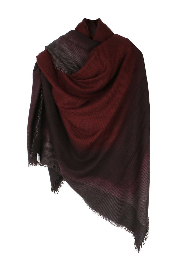 Alonpi Cashmere Spectra Shawl - Wine/Grey Multi Alonpi Cashmere Spectra Shawl - Wine/Grey Multi