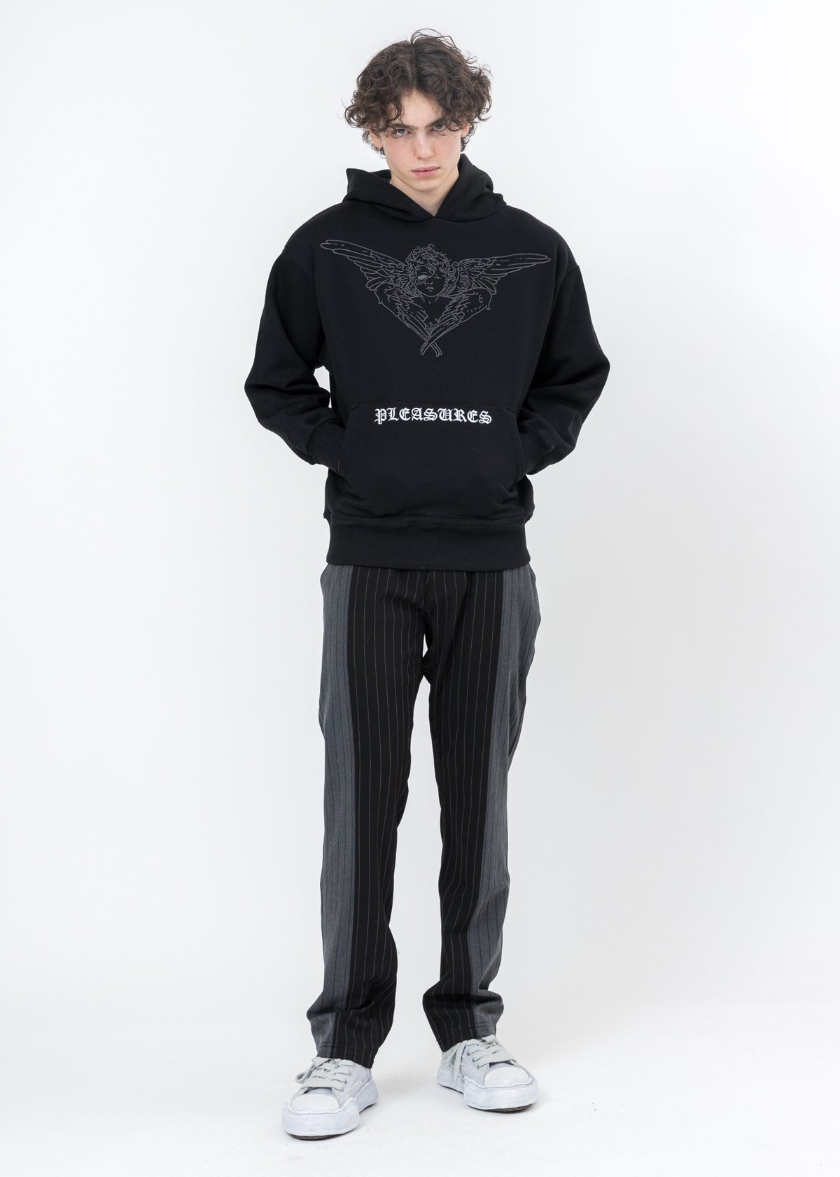 PLEASURES Angel Hoodie - Black | Garmentory