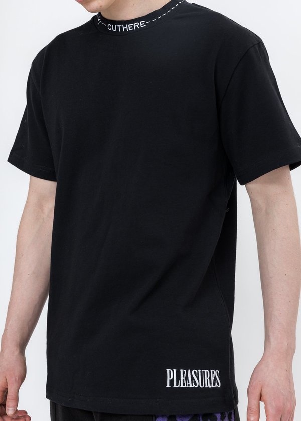 PLEASURES Cut Here T-Shirt - Black PLEASURES Cut Here T-Shirt - Black