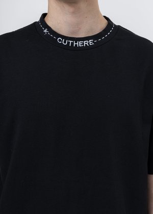 PLEASURES Cut Here T-Shirt - Black PLEASURES Cut Here T-Shirt - Black