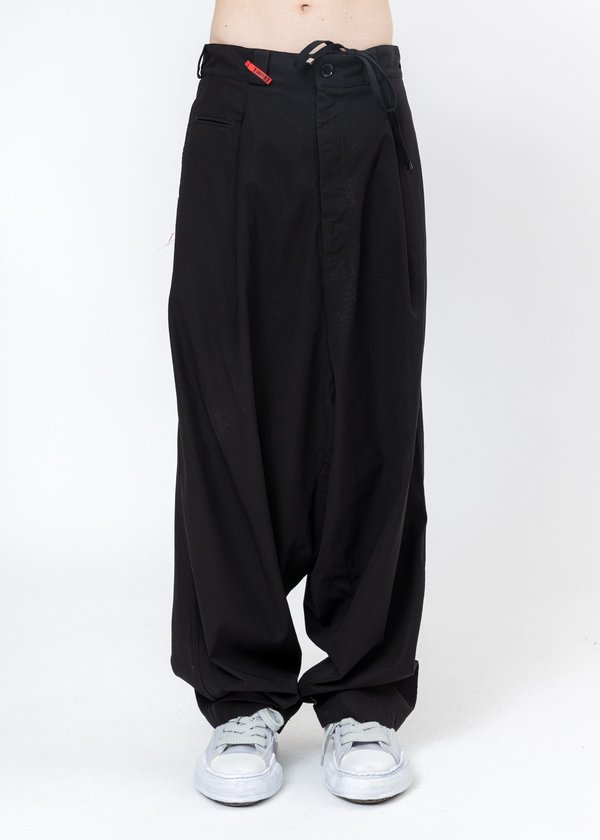 Mihara Yasuhiro Over Sized Smooth Chino Pants - Black Mihara Yasuhiro Over Sized Smooth Chino Pants - Black