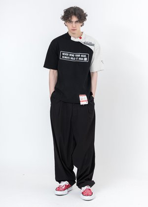 Mihara Yasuhiro Over Sized Smooth Chino Pants - Black Mihara Yasuhiro Over Sized Smooth Chino Pants - Black