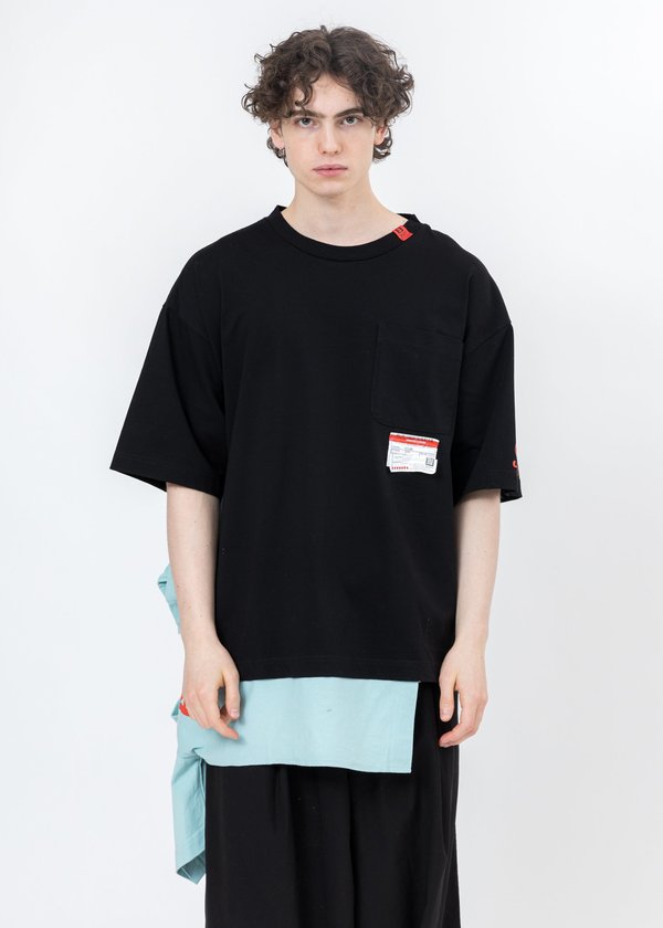 Mihara Yasuhiro Docking Tee shirt - Black Mihara Yasuhiro Docking Tee shirt - Black