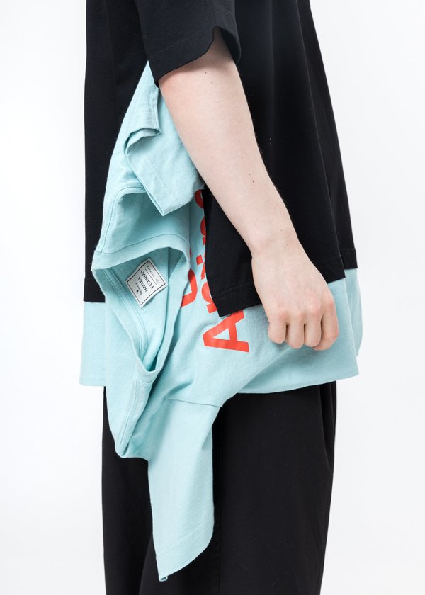 Mihara Yasuhiro Docking Tee shirt - Black Mihara Yasuhiro Docking Tee shirt - Black