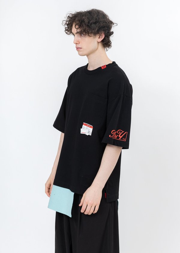 Mihara Yasuhiro Docking Tee shirt - Black Mihara Yasuhiro Docking Tee shirt - Black