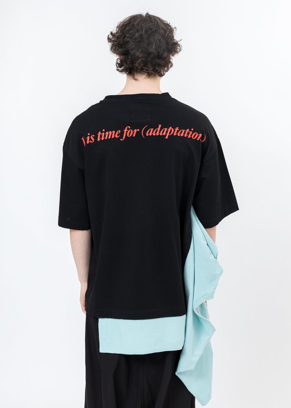 Mihara Yasuhiro Docking Tee shirt - Black Mihara Yasuhiro Docking Tee shirt - Black