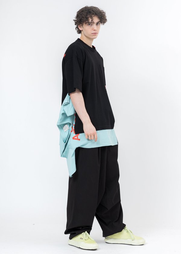 Mihara Yasuhiro Docking Tee shirt - Black Mihara Yasuhiro Docking Tee shirt - Black