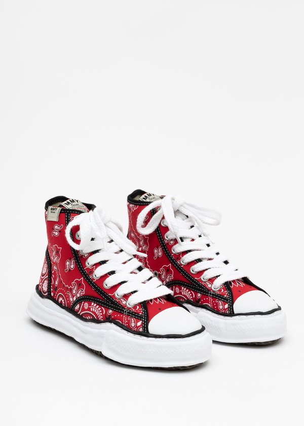 Mihara Yasuhiro Original Sole Bandana Printed Canvas Sneaker Red