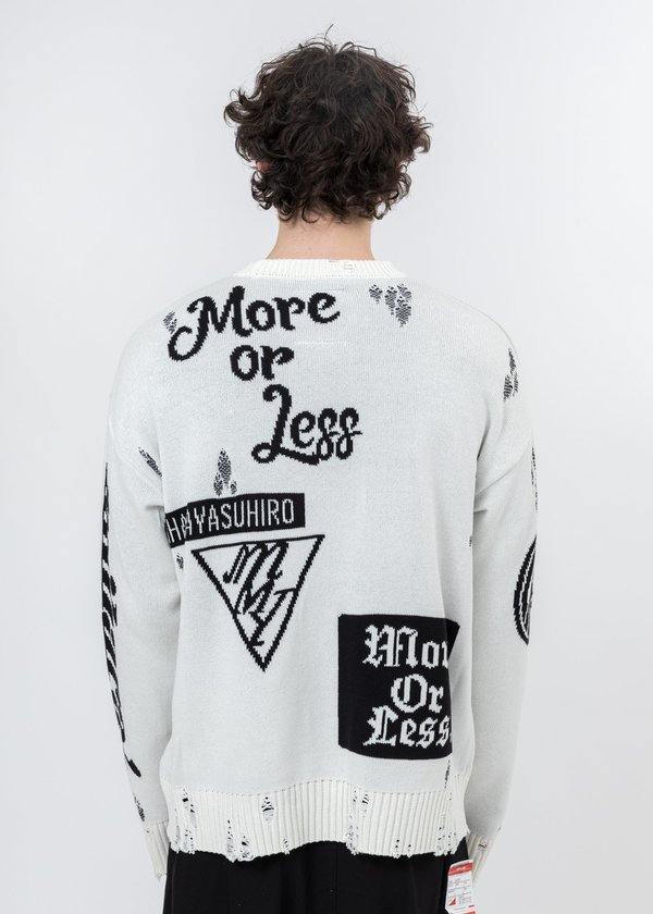 Mihara Yasuhiro Jacquard Knit Sweater - White Mihara Yasuhiro Jacquard Knit Sweater - White