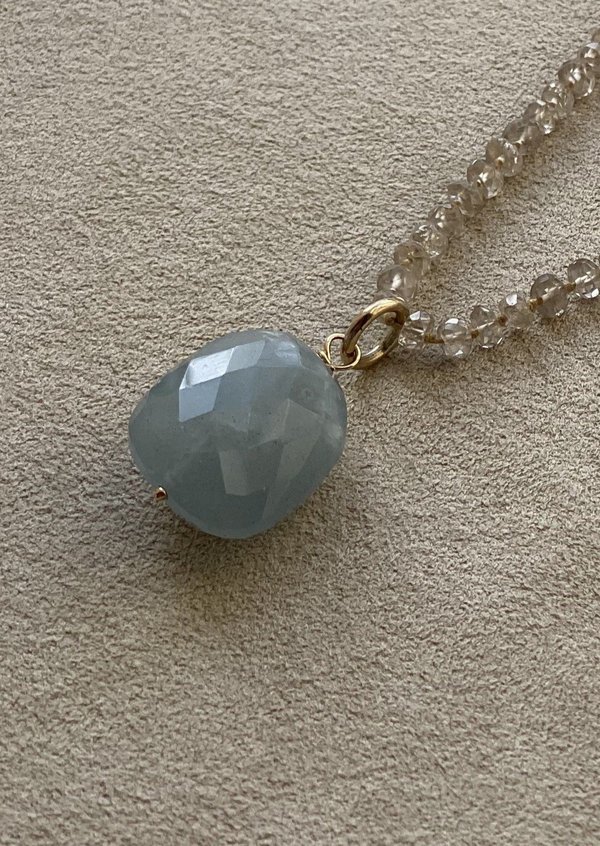 Lena Skadegard Gem Drop Pendant - Aquamarine Lena Skadegard Gem Drop Pendant - Aquamarine