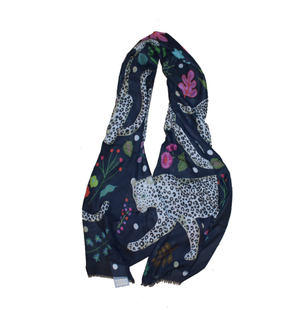 Karen Mabon Cashmere Blend Scarf - Snow Leopards Karen Mabon Cashmere Blend Scarf - Snow Leopards