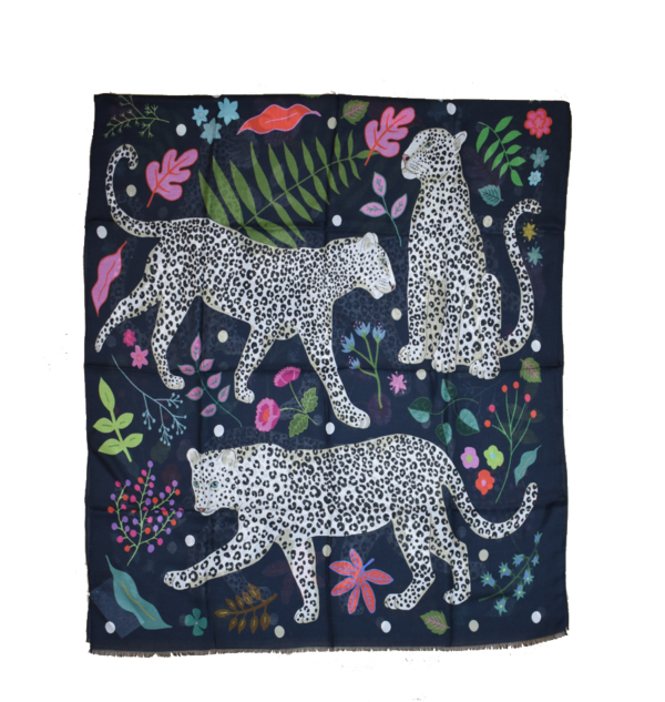 Karen Mabon Cashmere Blend Scarf - Snow Leopards Karen Mabon Cashmere Blend Scarf - Snow Leopards