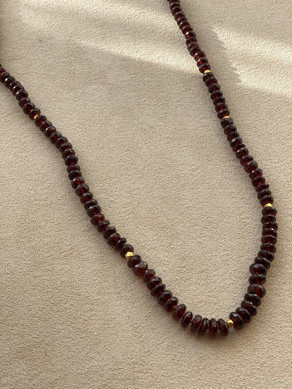 Lena Skadegard Necklace - Red Garnet/18k Gold Lena Skadegard Necklace - Red Garnet/18k Gold