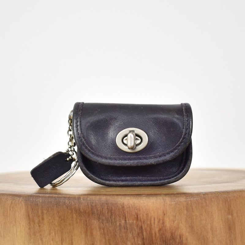 Vintage Coach Leather Mini City Bag - navy | Garmentory