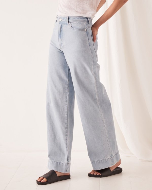 Assembly Label Wide Leg Jean - Pacific Blue Assembly Label Wide Leg Jean - Pacific Blue