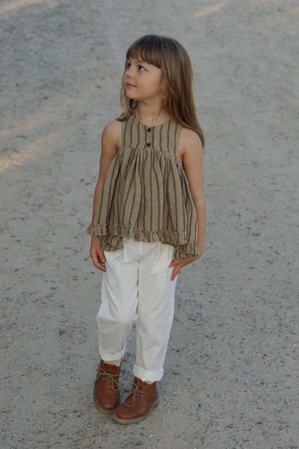 Kids House Of Paloma Bijou Top - Jute Stripe | Garmentory