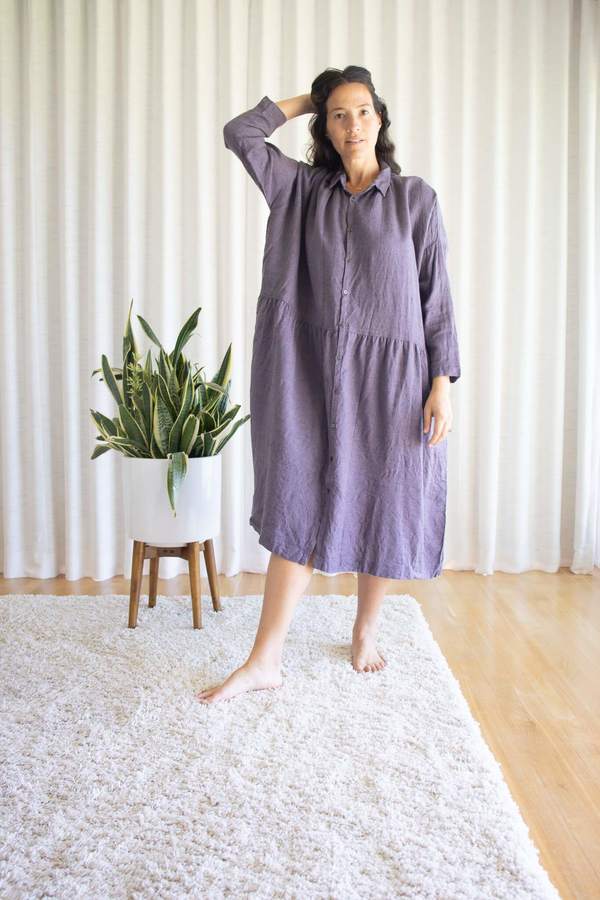 Ichi Antiquités Lavender Twill Tumbler Dress Ichi Antiquités Lavender Twill Tumbler Dress