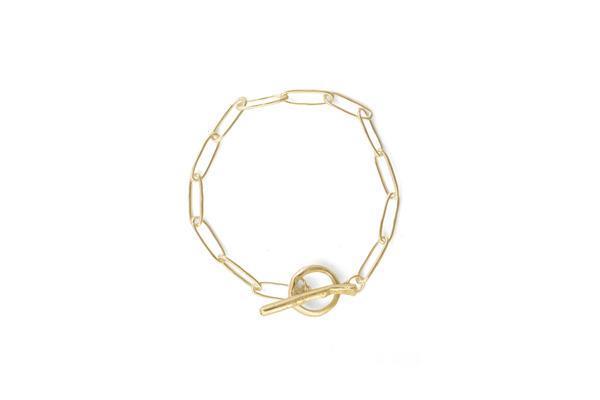 C and V Jewellery Squashed Bracelet - Gold C and V Jewellery Squashed Bracelet - Gold