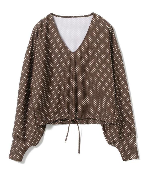Taara Clothing Balloon Sleeve Rash - Brown Dot Taara Clothing Balloon Sleeve Rash - Brown Dot