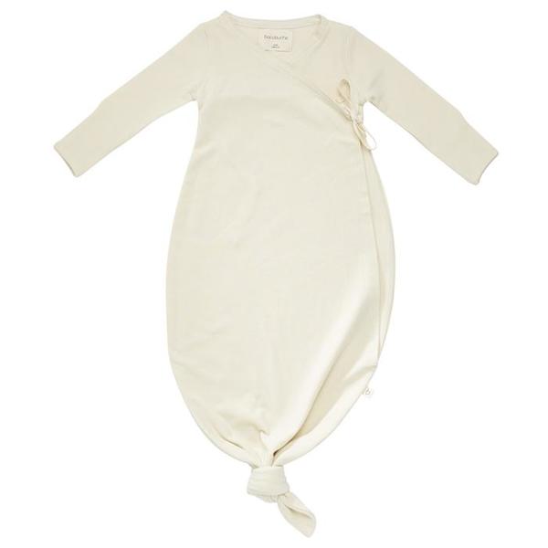 KIDS Bacabuche Baby Organic Cotton Kimono Gown - Cream KIDS Bacabuche Baby Organic Cotton Kimono Gown - Cream