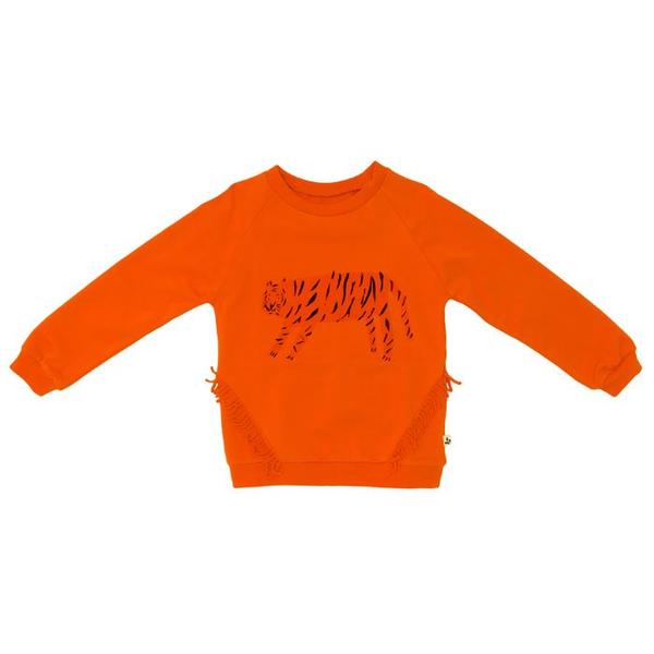 Kids Noe & Zoe Fringe Sweatshirt - Orange Kids Noe & Zoe Fringe Sweatshirt - Orange