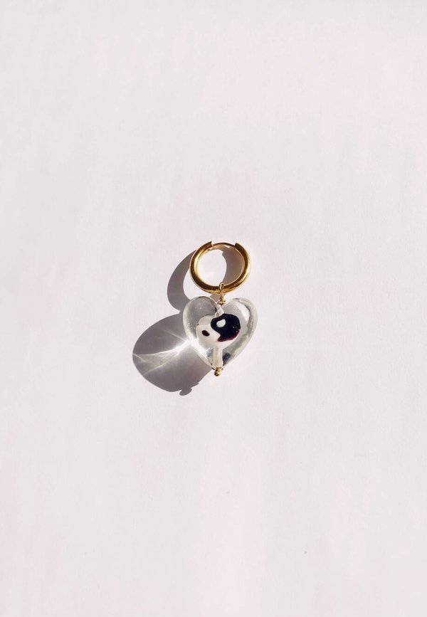 Ninfa Handmade Balance Heart Hoops - Gold Ninfa Handmade Balance Heart Hoops - Gold