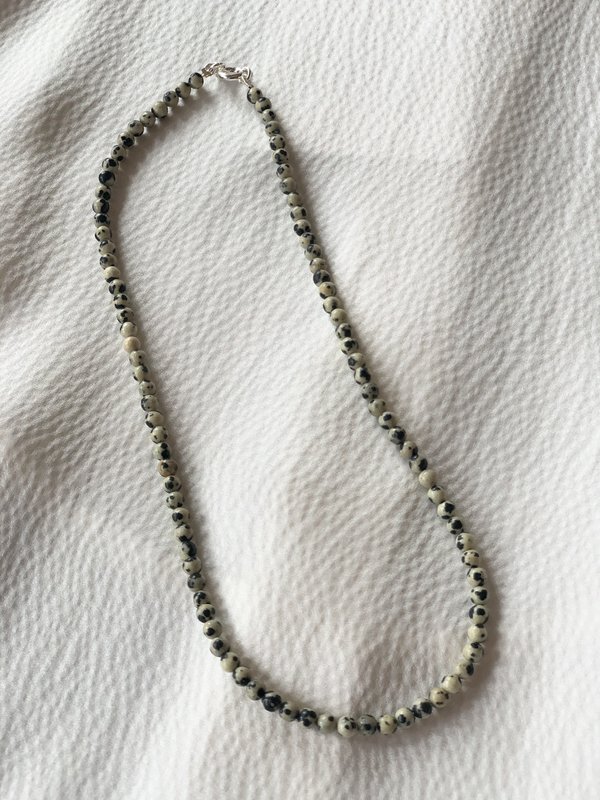 Tilda Dalmatian Jasper Bead Necklace Tilda Dalmatian Jasper Bead Necklace