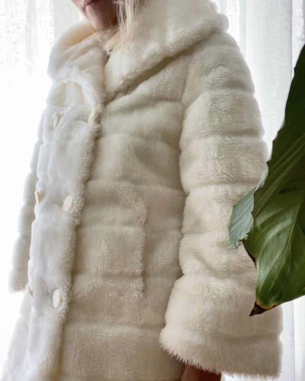 ivory teddy bear coat