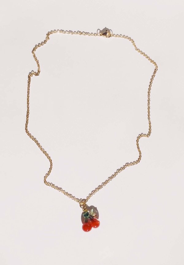 Ninfa Handmade Cherries Simple Chain - Gold Ninfa Handmade Cherries Simple Chain - Gold