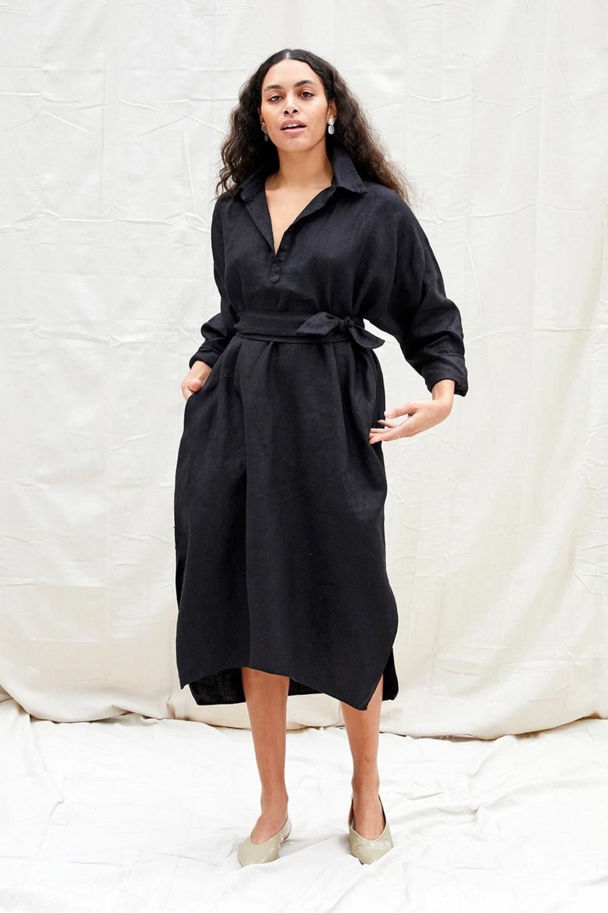 rachel craven linen dress Rachel Craven Mimi Dress - Black Linen