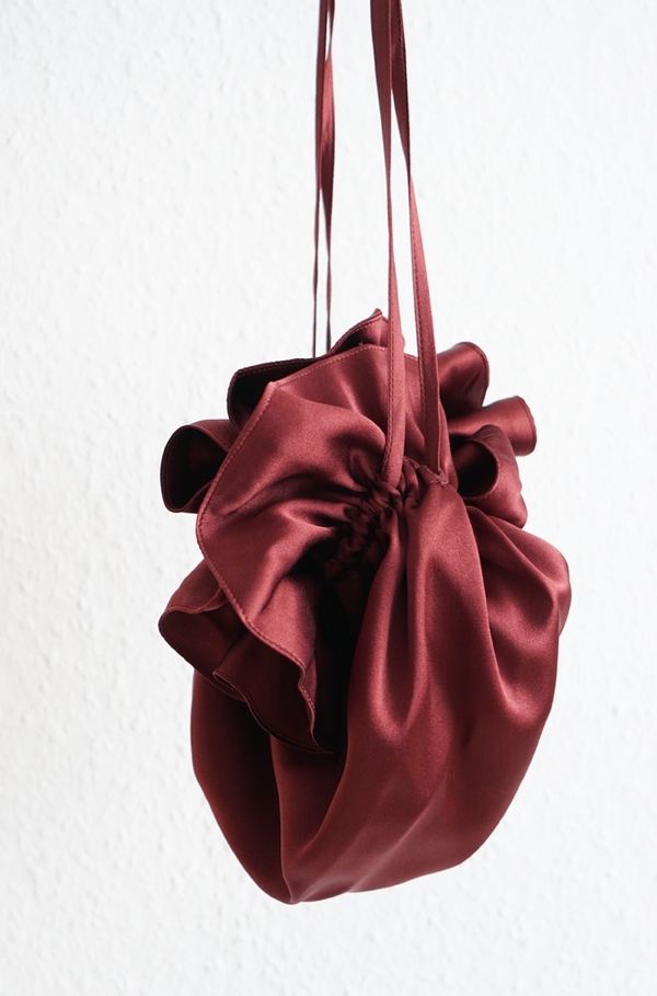 Baserange Chet Silk Satin Pouch - Auger Red Baserange Chet Silk Satin Pouch - Auger Red