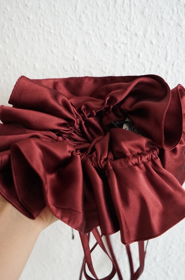 Baserange Chet Silk Satin Pouch - Auger Red Baserange Chet Silk Satin Pouch - Auger Red